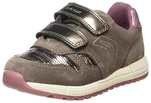 Geox Baby-Mädchen B ALBEN Girl A Sneaker, (Smoke Grey/Old Rose), 22 EU von Geox