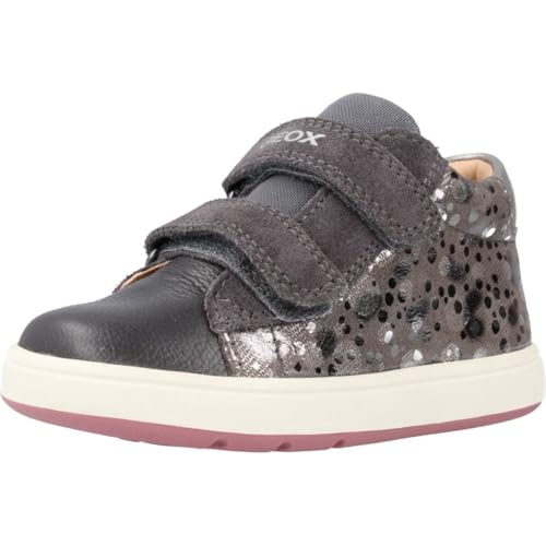 Geox Baby-Mädchen B BIGLIA Girl C Sneaker, DK Grey/DK Silver, 19 EU von Geox