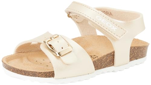 Geox Baby-Mädchen B CHALKI Girl Sandal, Platinum, 24 EU von Geox