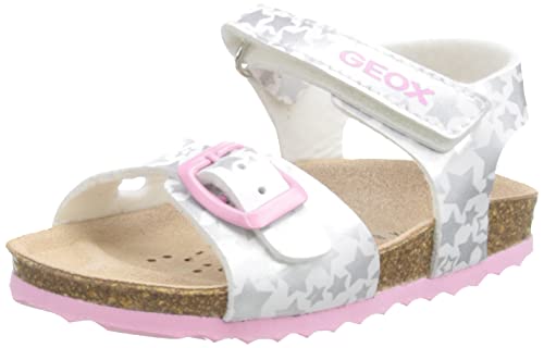 Geox Baby Mädchen B Sandal Chalki Girl Sandalen,White Silver,20 EU von Geox