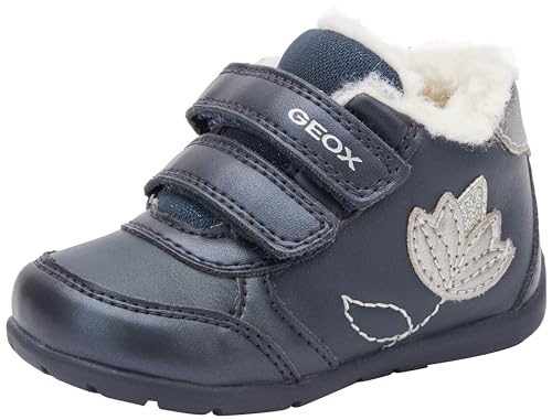 Geox Baby-Mädchen B ELTHAN Girl B Sneaker, Navy/DK Silver, 19 EU von Geox