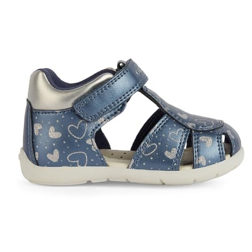 Geox Baby-Mädchen B ELTHAN Girl C Sandal, Sky/Silver, 19 EU von Geox