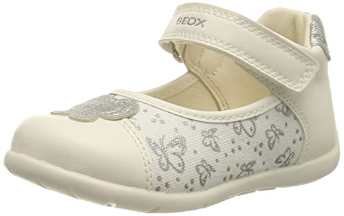 Geox Baby - Mädchen B Elthan Girl Erste Schritte, White Silver, 21 EU von Geox