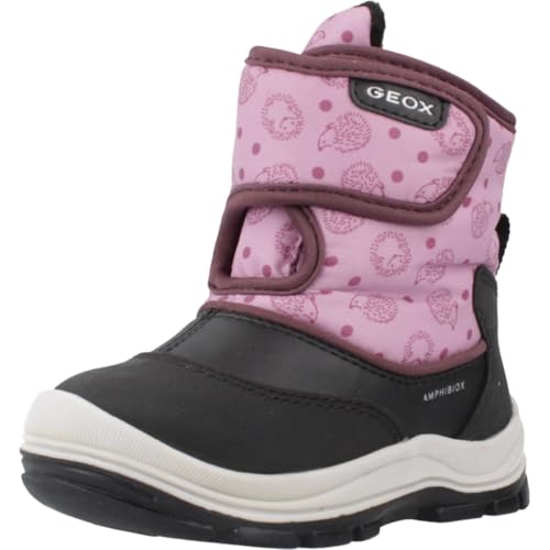Geox Baby-Mädchen B FLANFIL Girl B ABX Snow Boot, Black/Rose, 21 EU von Geox