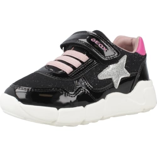 Geox Baby-Mädchen B FLEXYPER MINI Girl Sneaker, Black/Fuchsia, 22 EU von Geox