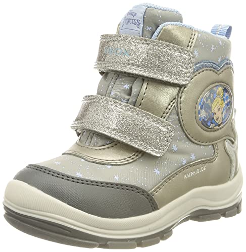 Geox Baby - Mädchen B Flanfil Girl B Abx Stiefeletten, Dk Silver, 22 EU von Geox