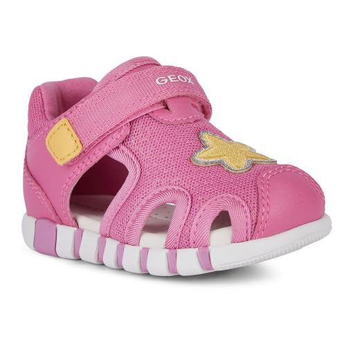 Geox Baby-Mädchen B IUPIDOO Gir Sandal, DK PINK/Yellow, 22 EU von Geox