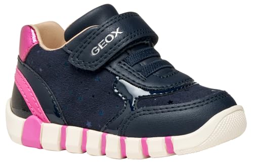 Geox Baby-Mädchen B IUPIDOO Girl First Walker Shoe, Navy/Fuchsia, 19 EU von Geox