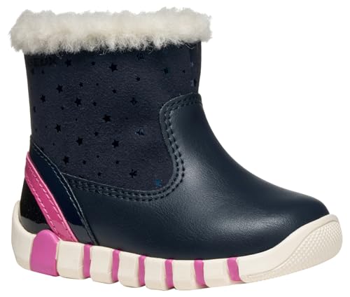 Geox Baby-Mädchen B IUPIDOO Girl First Walker Shoe, Navy/Fuchsia, 19 EU von Geox