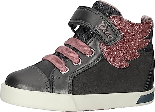 Geox Baby-Mädchen B Kilwi Girl A Sneaker, DK Grey/LT Rose, 20 EU von Geox