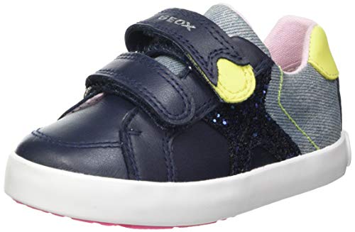 Geox Baby Mädchen B Kilwi Girl A Sneakers,Navy Fluo Yellow,22 EU von Geox