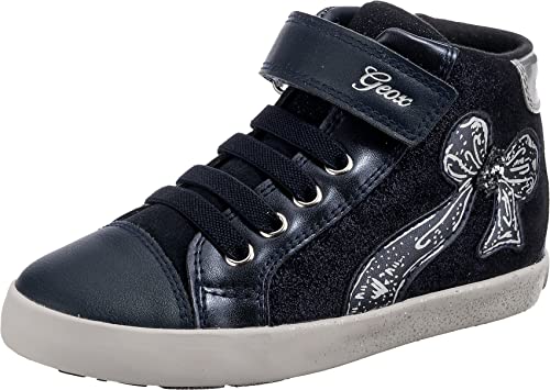 Geox Baby-Mädchen B Kilwi Girl A Sneakers, Dk Navy Silver, 21 EU von Geox