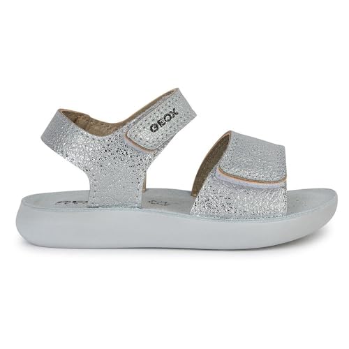 Geox Baby-Mädchen B LIGHTFLOPPY Sandal, Silver, 22 EU von Geox