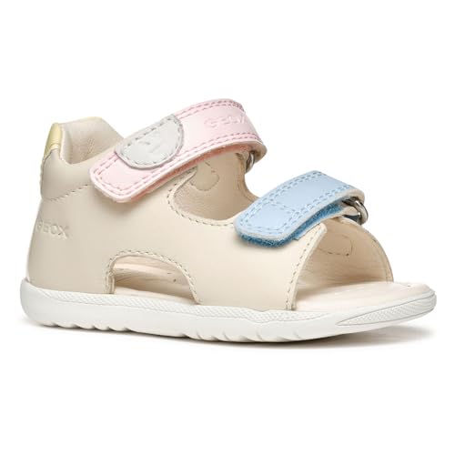Geox Baby-Mädchen B MACCHIA Gir Sandal, Lt Ivory/Lt Yellow, 24 EU von Geox