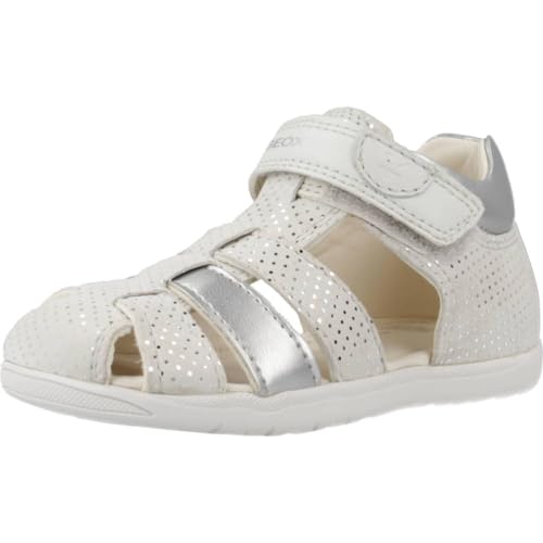 Geox Baby-Mädchen B MACCHIA Gir Sandal, Off White/LT Silver, 22 EU von Geox