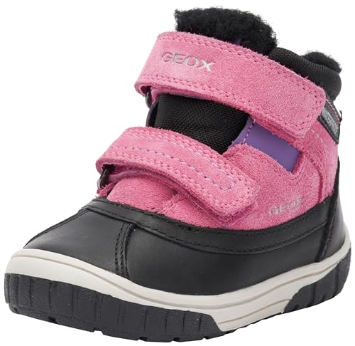 Geox Baby-Mädchen B OMAR Girl WPF Ankle Boot, Black/Fuchsia, 22 EU von Geox