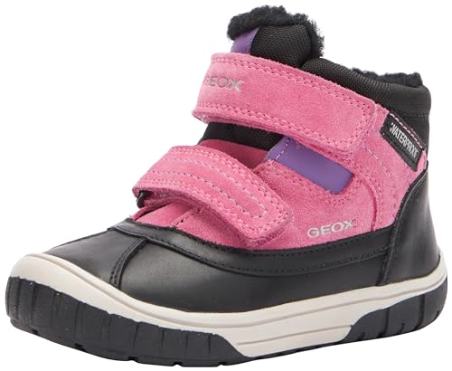 Geox Jungen Mädchen B OMAR Girl WPF Ankle Boot, Black/Fuchsia, 24 EU von Geox