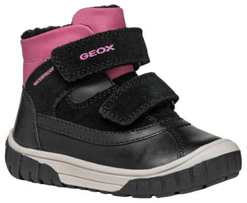 Geox Baby-Mädchen B OMAR Girl WPF C Ankle Boot, Black/Fuchsia, 23 EU von Geox