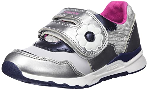 Geox Baby Mädchen B Pyrip Girl B Sneakers,Silver Navy,24 EU von Geox