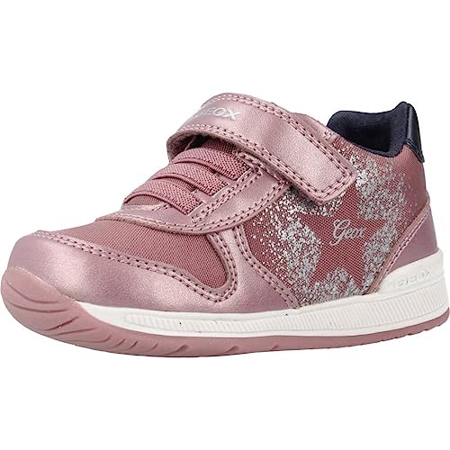 Geox Baby-Mädchen B RISHON Girl A Sneaker, DK PINK/Navy, 18 EU von Geox