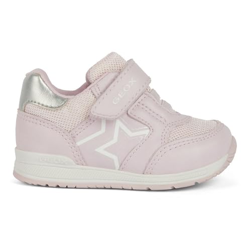 Geox Baby-Mädchen B RISHON Girl A Sneaker, PINK/Silver, 22 EU von Geox