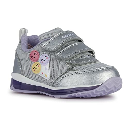 Geox Baby - Mädchen B Todo Girl Sneaker, Silber, 20 EU von Geox