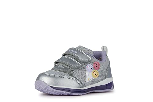 Geox Baby - Mädchen B Todo Girl Sneaker, Silber, 20 EU von Geox