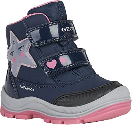 Geox Baby - Mädchen Flanfil Girl Abx ANKLE BOOTS, Navy Fuchsia, 25 EU von Geox