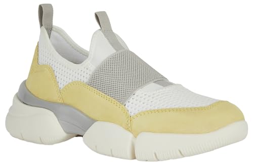 Geox D ADACTER W B Sneaker, White/LT Yellow, 39 EU von Geox