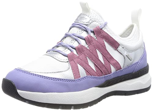 Geox D BRAIES B ABX Sneaker, White/LT Violet, 36 EU von Geox