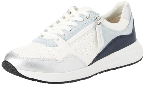 Geox D BULMYA B Sneaker, White/LT Blue, 40 EU von Geox