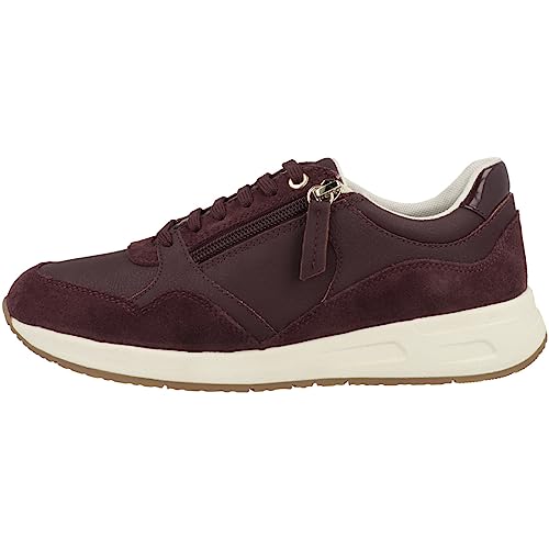 Geox D BULMYA B Sneaker, Wine, 41 EU von Geox