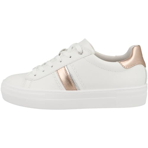 Geox D CLAUDIN A Sneaker, White/Rose Gold, 39 EU von Geox