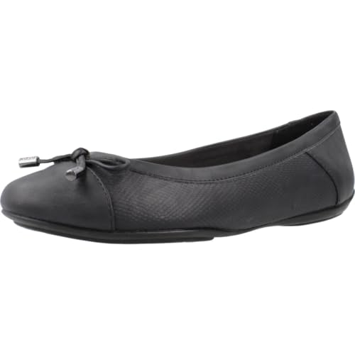 Geox D Charlene C Ballet Flat, Black, 36 EU von Geox