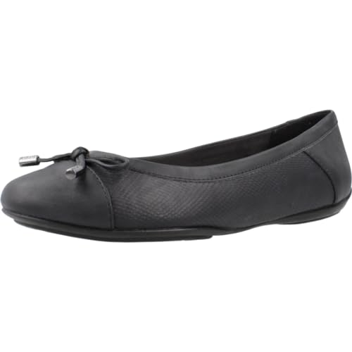 Geox D Charlene C Ballet Flat, Black, 40 EU von Geox