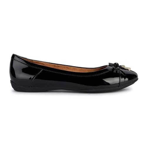 Geox D Charlene C Ballet Flat, Black, 40 EU von Geox