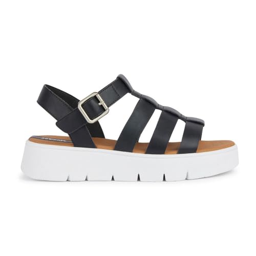 Geox D DANDRA 40 B Wedge Sandal, Black, 38 EU von Geox