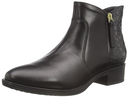 Geox D Felicity Ankle Boot, Black, 38.5 EU von Geox