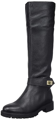 Geox D HOARA Knee High Boot, Black, 38 EU von Geox