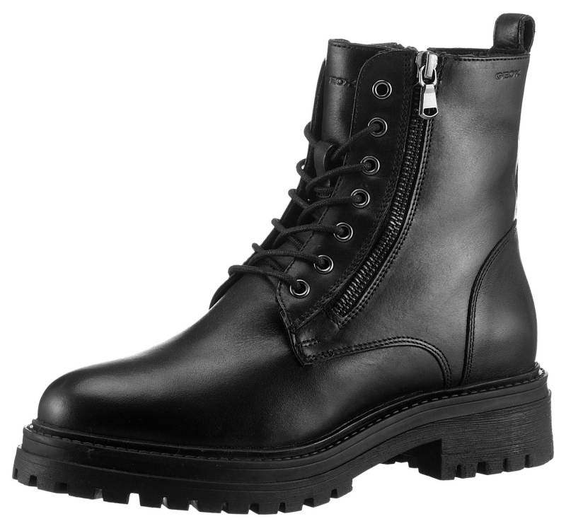 Geox D IRIDEA K Winterboots Chunky Boot, Plateau Stiefelette mit Warmfutter von Geox
