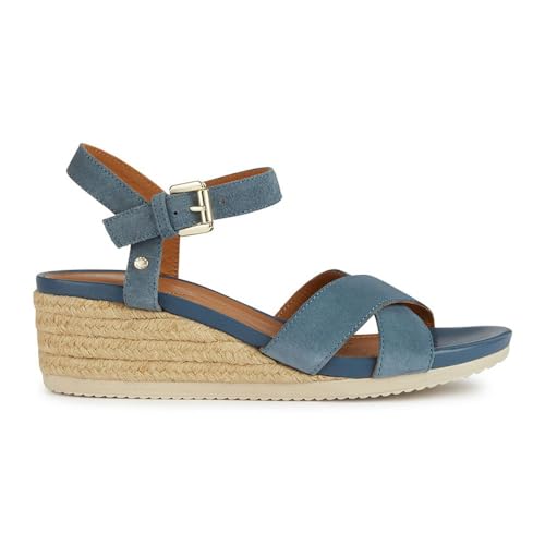 Geox D Ischia Corda C Wedge Sandal, AVIO, 40 EU von Geox