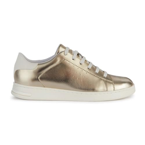 Geox D Jaysen B Sneaker, LT Gold/Optic White, 40 EU von Geox