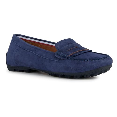 Geox Mädchen D Kosmopolis + Grip Moccasin, Navy, 41 EU von Geox