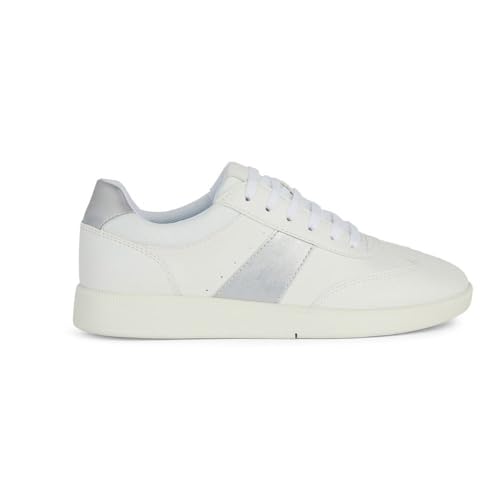 Geox D MELEDA B Sneaker, White/Silver, 36 EU Geox D MELEDA B Sneaker, White/Silver, 36 EU von Geox