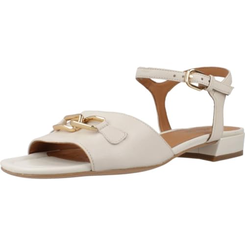 Geox D New ERAKLIA 15 Flat Sandal, LT Sand, 37.5 EU von Geox