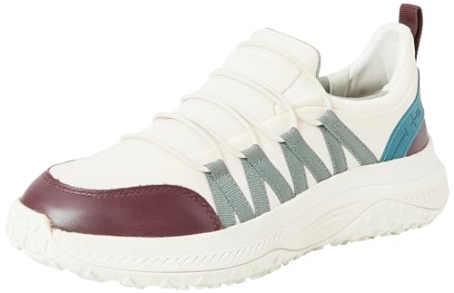 Geox D OLIVIERA + Grip A Sneaker, Off White/DK Burgund, 36 EU Geox D OLIVIERA + Grip A Sneaker, Off White/DK Burgund, 36 EU von Geox