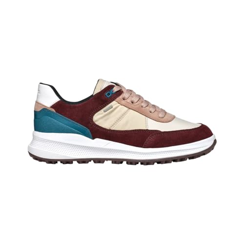 Geox D PG1X B ABX A Sneaker, Wine/Cream, 41 EU von Geox