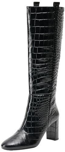 Geox D PHEBY 80 Knee High Boot, Black, 38 EU von Geox