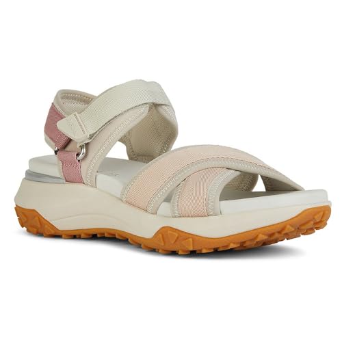 Geox D SORAPIS + Grip A Sport Sandal, LT Sand/LT Rose, 39 EU von Geox