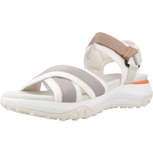 Geox D SORAPIS + Grip A Sport Sandal, White/LT Grey, 38 EU von Geox